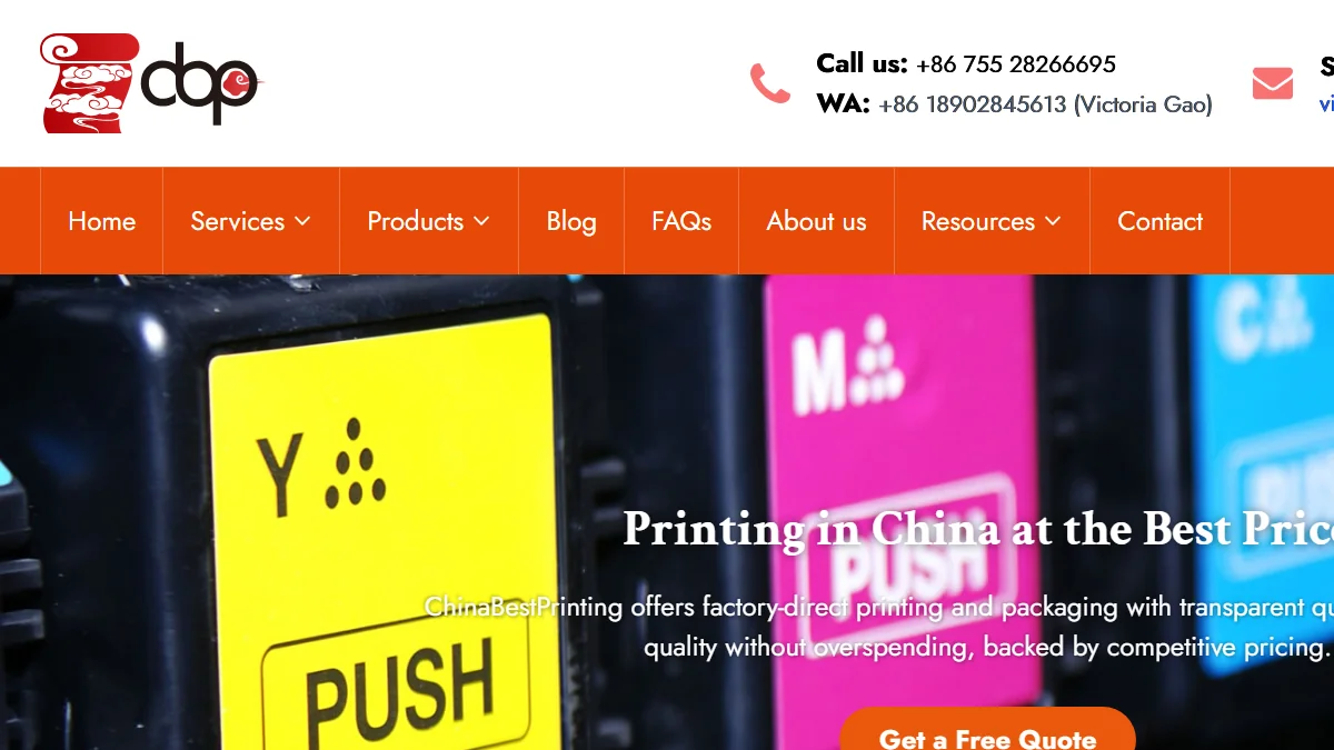 China Best Printing official website homepage for book manufacturing in China