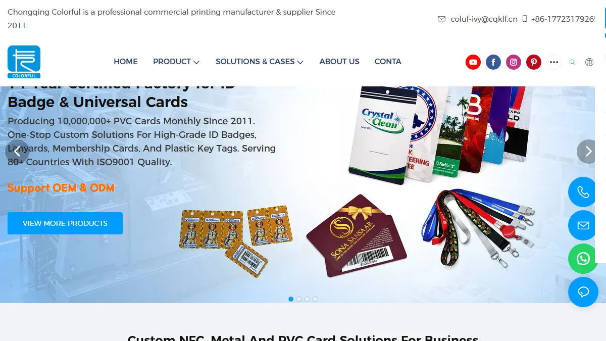 Chongqing Colorful official website homepage for booklet manufacturing in China