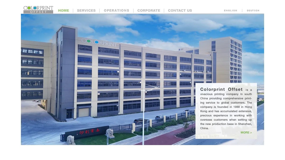 Colorprint Offset official website homepage for book manufacturing in China