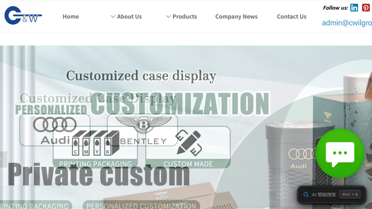 C and W Printing official website homepage for book manufacturing in China