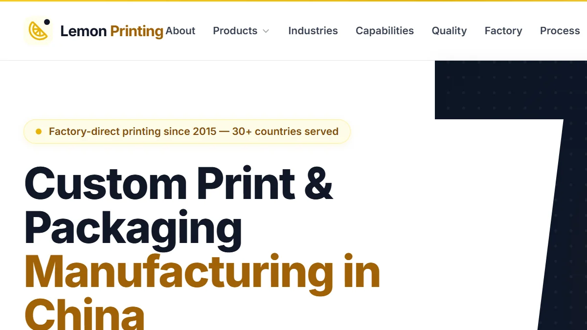 Lemon Printing official website homepage for book printing in China