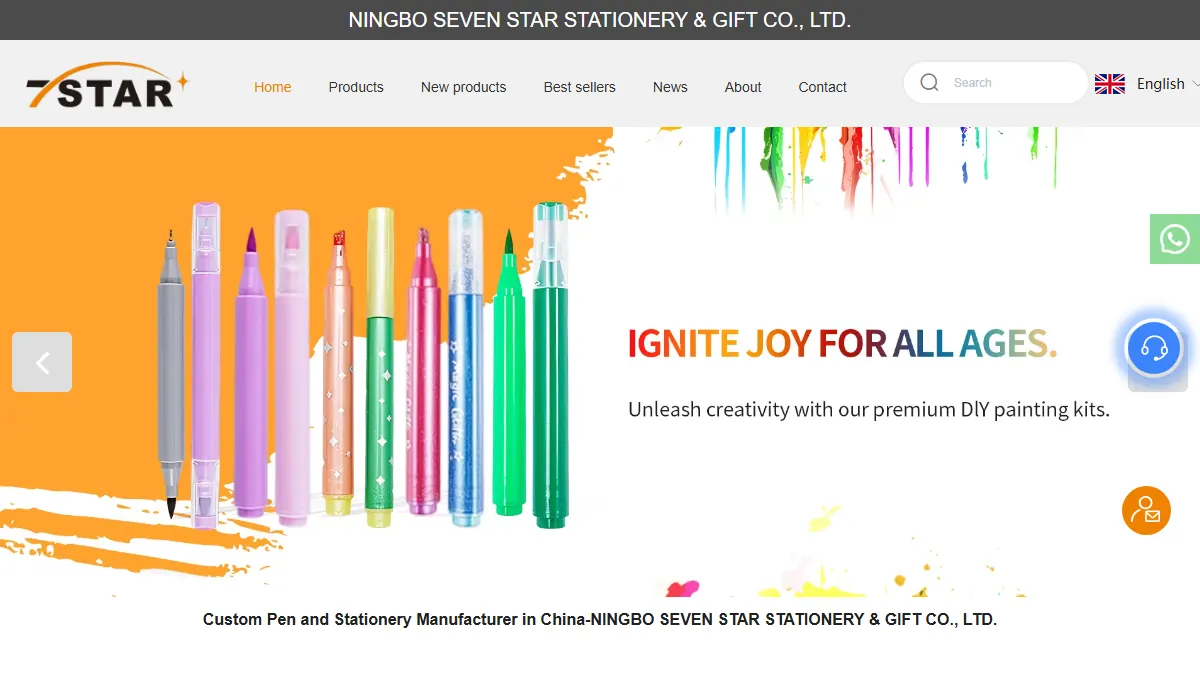 Ningbo Seven Star official website homepage for notebook manufacturing in China