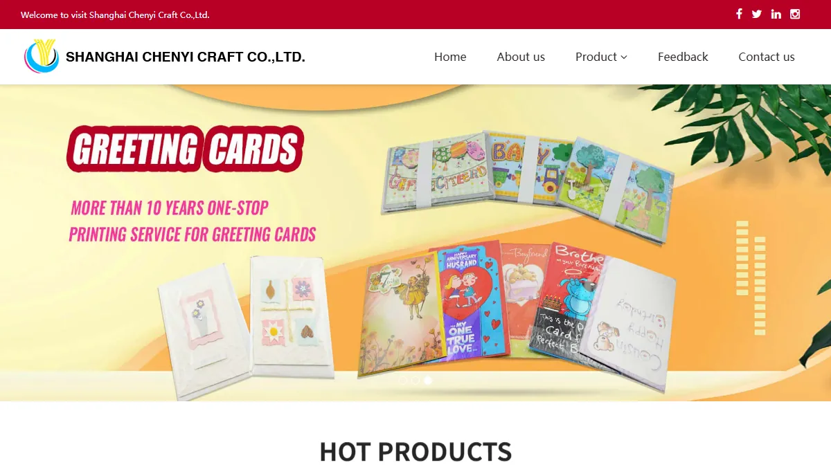 Shanghai Chenyi Craft official website homepage for book manufacturing in China
