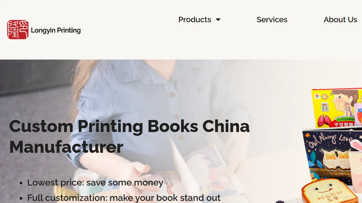 Shenzhen Longyin Printing official website homepage for book manufacturing in China