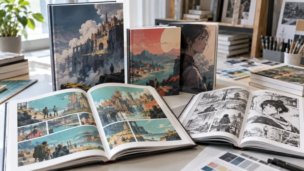 Graphic novel samples for Top 10 Graphic Novel Printers in China — AI illustration