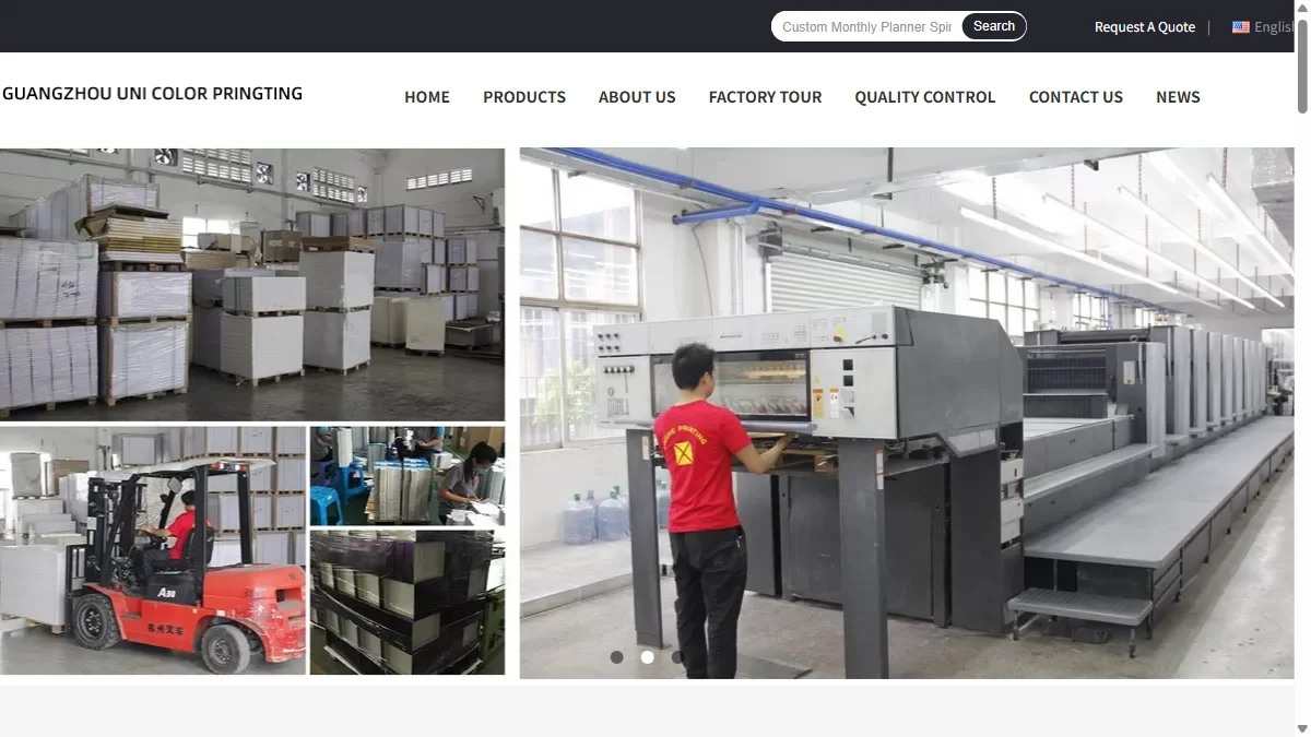 Unicolor Printing official website homepage for yearbook printing in China