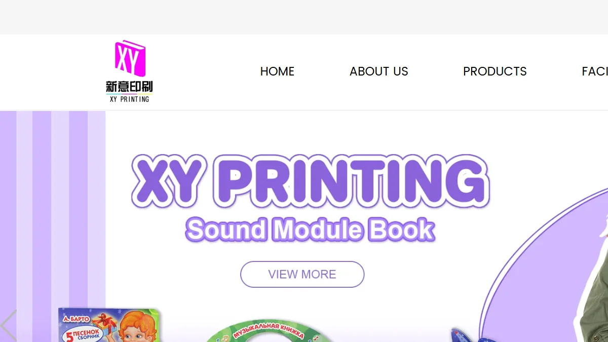 XY Printing official website homepage for book printing in China