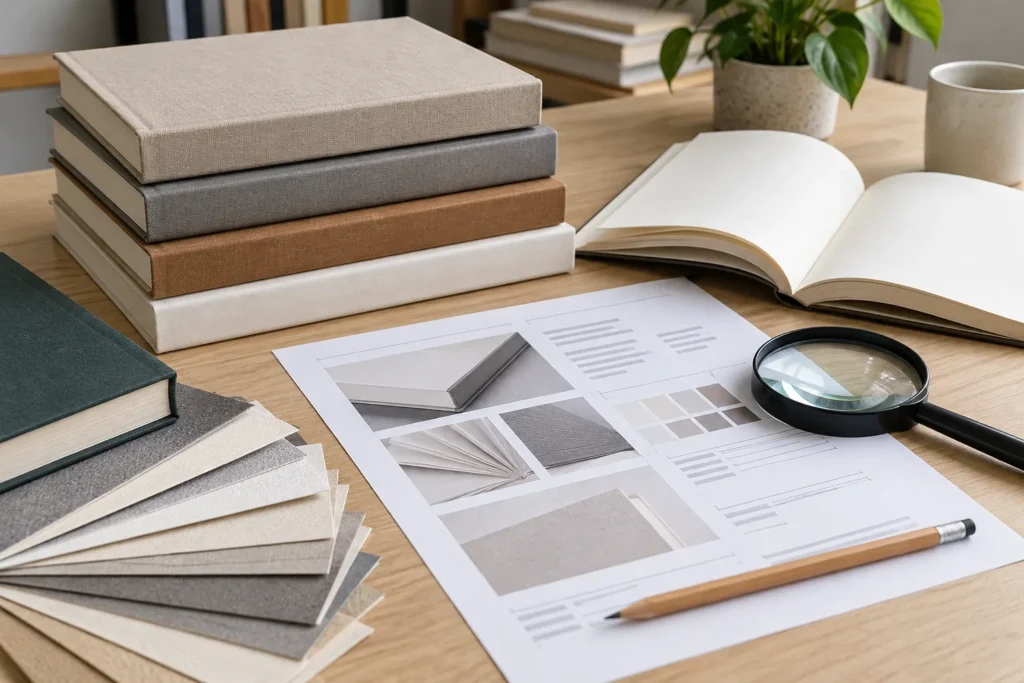 Book printer evaluation materials and samples